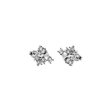 Load image into Gallery viewer, CU JEWELLERY TWO KLUSTER EARRINGS SILVER