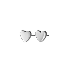 Load image into Gallery viewer, EDBLAD PURE HEART STUD EARRINGS STEEL