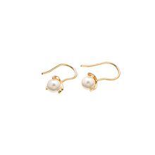 Load image into Gallery viewer, CU JEWELLERY PEARL LONG EAR GOLD