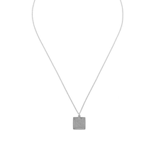 Load image into Gallery viewer, CU JEWELLERY TWO SQUARE PENDANT SILVER