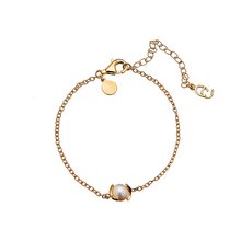Load image into Gallery viewer, CU JEWELLERY PEARL CHAIN BRACELET GOLD
