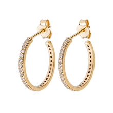 Load image into Gallery viewer, CU JEWELLERY TWO ROUND STONE EAR GOLD