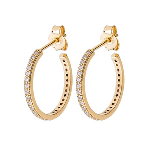 CU JEWELLERY TWO ROUND STONE EAR GOLD