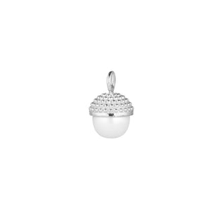 CU JEWELLERY PEARL BUBBLE PENDANT SILVER  En fin inspiration från naturen ser vi här i formen av ett ekollon, där pärlan fått en fin hatt i silver eller guld.