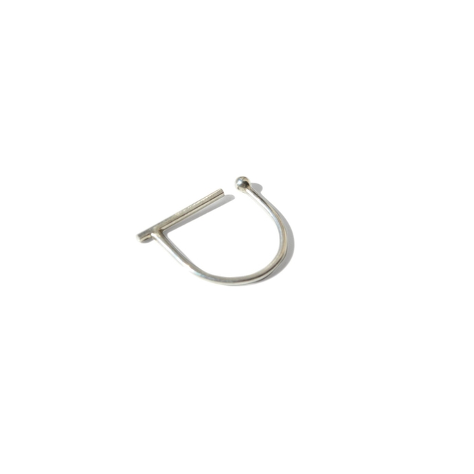 LA TERRA JEWELRY BAR ORB OPEN RING SILVER