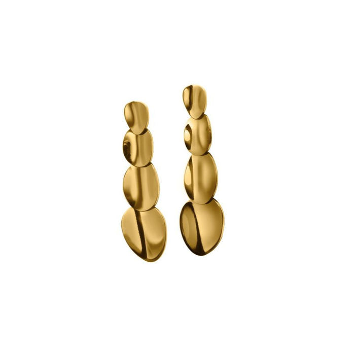 EDBLAD PEBBLE EARRINGS LONG GOLD