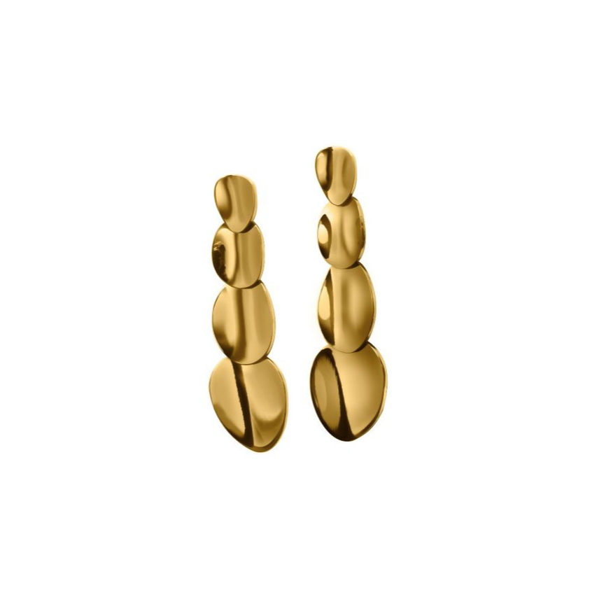 EDBLAD PEBBLE EARRINGS LONG GOLD