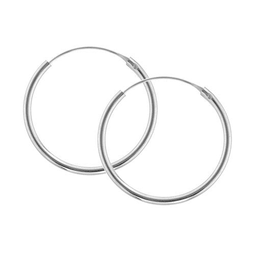 PLAIN CREOLES SILVER COMES IN 3 SIZES