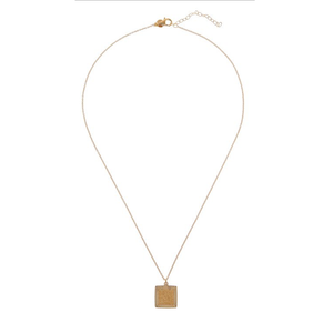 CU JEWELLERY TWO SQUARE PENDANT GOLD