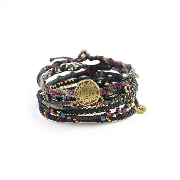 WAKAMI WOMENS EARTH BRACELET-7 STRANDS