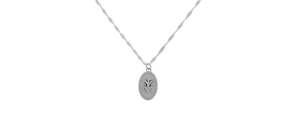 CU JEWELLERY TWO FLOWER NECKLACE SILVER