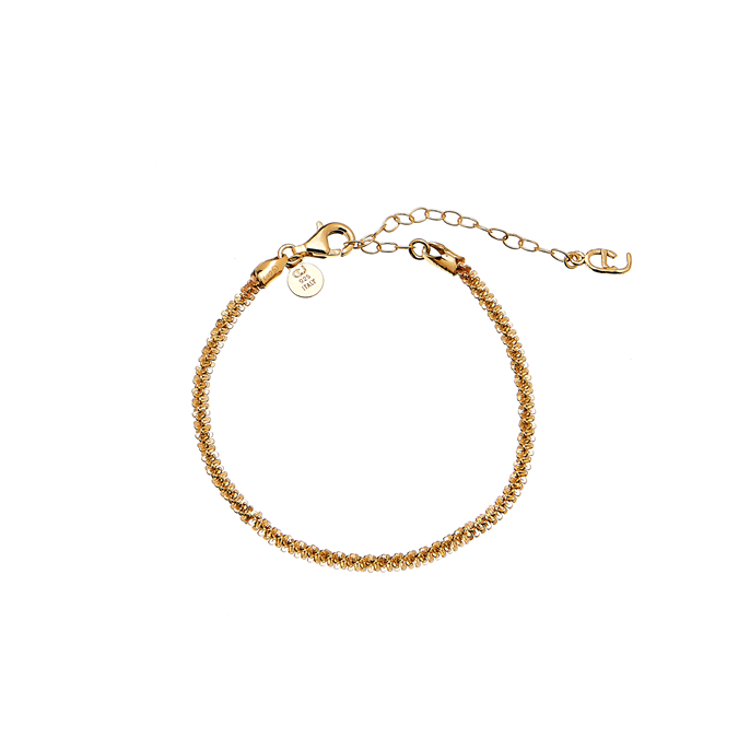 CU JEWELLERY ROOF BIG PLAIN BRACELET GOLD