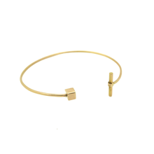 Load image into Gallery viewer, LA TERRA JEWELERY GEO SQUARE BAR 18K GOLD