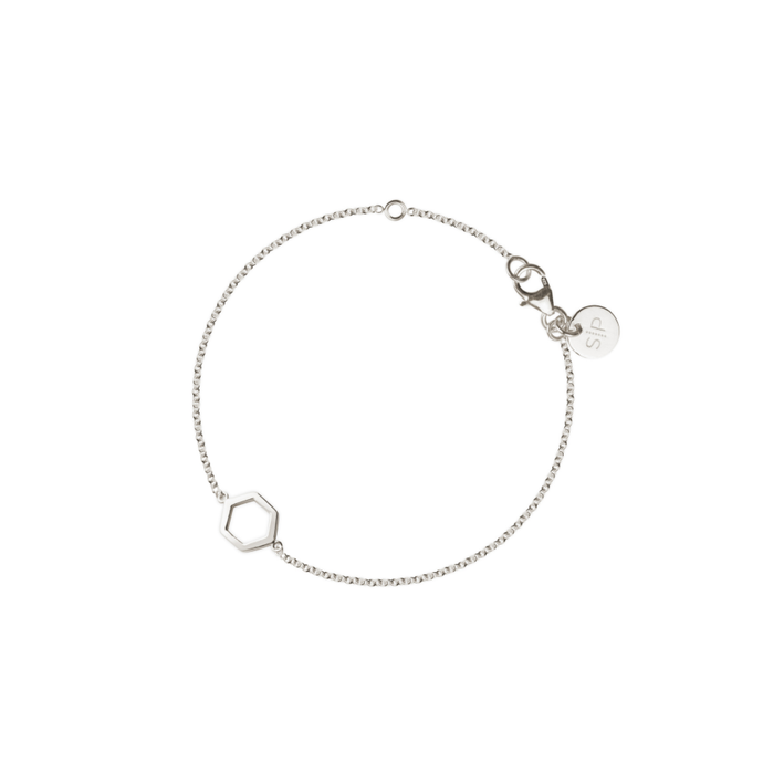 SYSTER P STRICT SIMPLE HEXAGON BRACELET SILVER