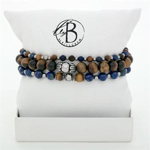 BY BILLGREN BEADSARMBAND TIGERÖGA & LAPIS