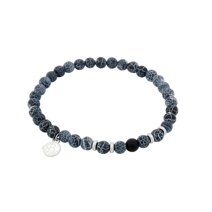 BY BILLGREN BEADSARMBAND, AGAT & ONYX