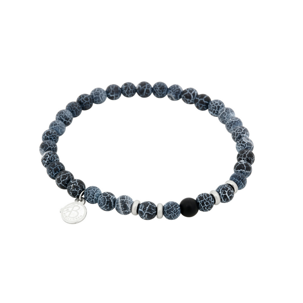 BY BILLGREN BEADSARMBAND, AGAT & ONYX