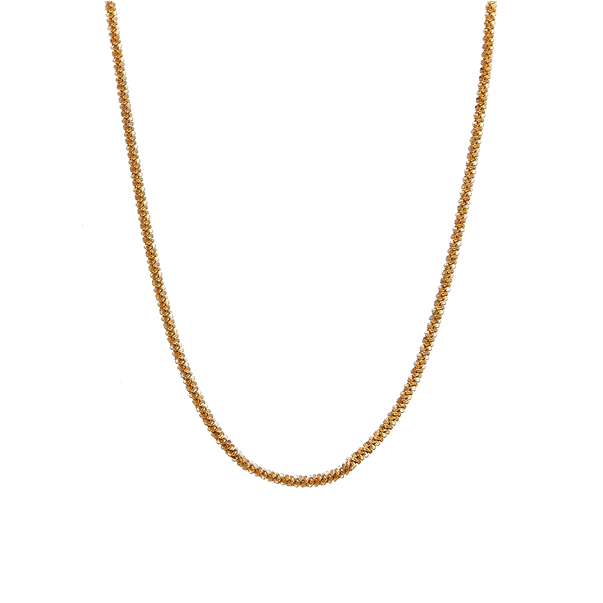 CU JEWELLERY ROOF BIG PLAIN LONG NECKLACE GOLD