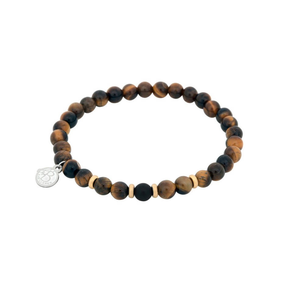 BY BILLGREN BEADSARMBAND, TIGERÖGA & ONYX