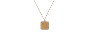 CU JEWELLERY TWO SQUARE PENDANT GOLD