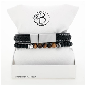 BY BILLGREN BEADSARMBAND, ONYX & TIGERÖGA