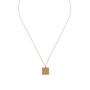 CU JEWELLERY TWO SQUARE PENDANT GOLD