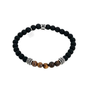 BY BILLGREN BEADSARMBAND, ONYX & TIGERÖGA