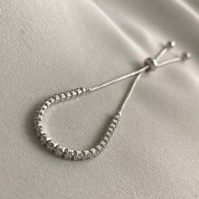 Load image into Gallery viewer, CU JEWELLERY CUBIC SLIDER BRACELET SILVER