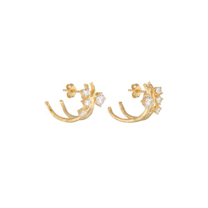 CU JEWELLERY CUBIC KLUSTER EAR GOLD