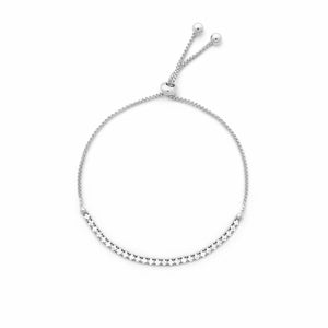 CU JEWELLERY CUBIC SLIDER BRACELET SILVER