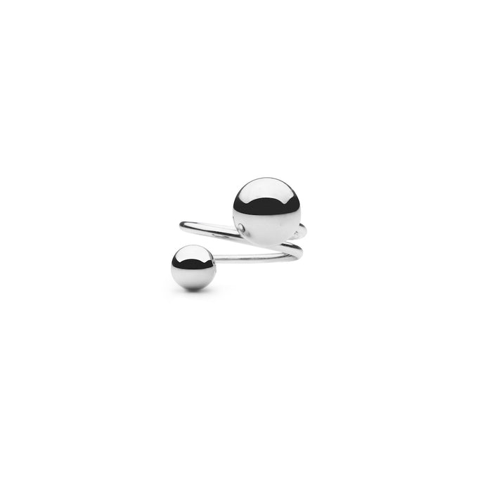 CU JEWELLERY GLOBE BIG RING SILVER