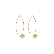 Load image into Gallery viewer, CU JEWELLERY PEARL BUBBLE LONG EAR GOLD