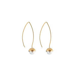 CU JEWELLERY PEARL BUBBLE LONG EAR GOLD