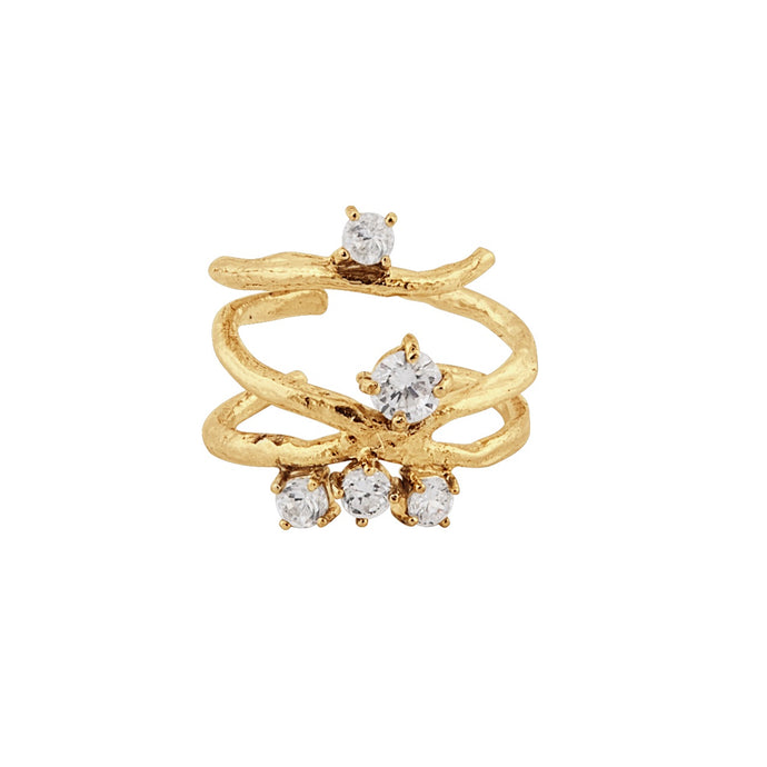 CU JEWELLERY ONE BIG STONE RING GOLD