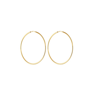 CU JEWELLERY LETTERS BIG HOOP EAR GOLD