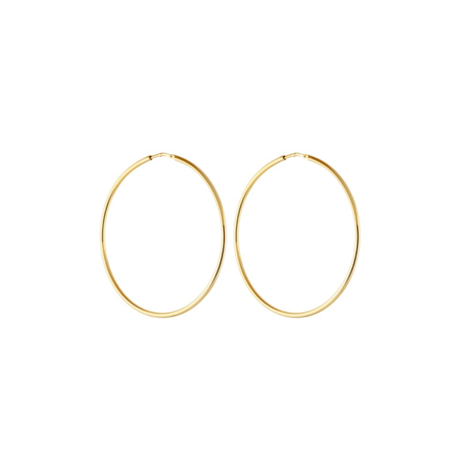 CU JEWELLERY LETTERS BIG HOOP EAR GOLD