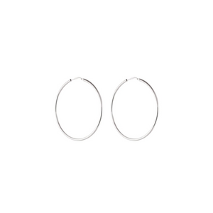 CU JEWELLERY LETTERS HOOP EAR SILVER