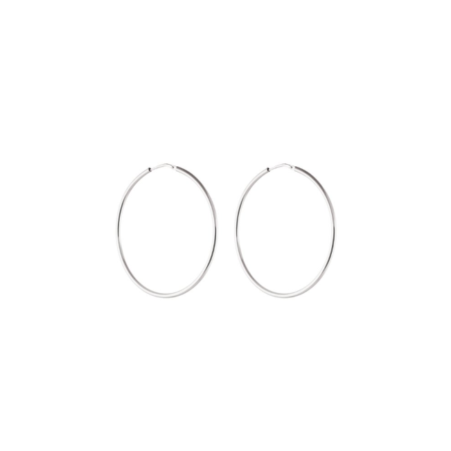 CU JEWELLERY LETTERS HOOP EAR SILVER