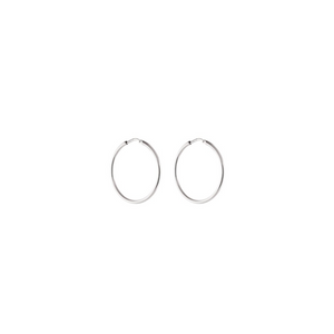 CU JEWELLERY LETTERS SMALL HOOP EAR SILVER