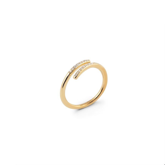 CU JEWELLERY LOOP STONE RING GOLD