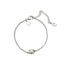 Load image into Gallery viewer, CU JEWELLERY PEARL CHAIN BRACELET SILVER