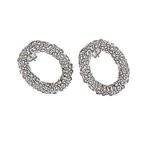 CU JEWELLERY ROOF BUBBLE EARRINGS SILVER