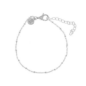 CU JEWELLERY TWO BEADED BRACELET SILVER