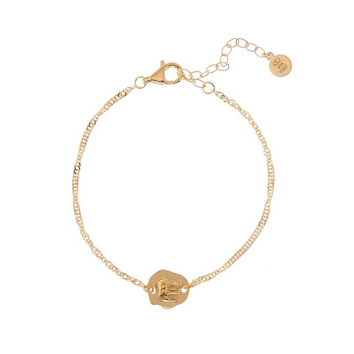 CU JEWELLERY TWO ELEPHANT BRACELET GOLD