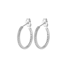 Load image into Gallery viewer, CU JEWELLERY TWO ROUND STONE EAR SILVER