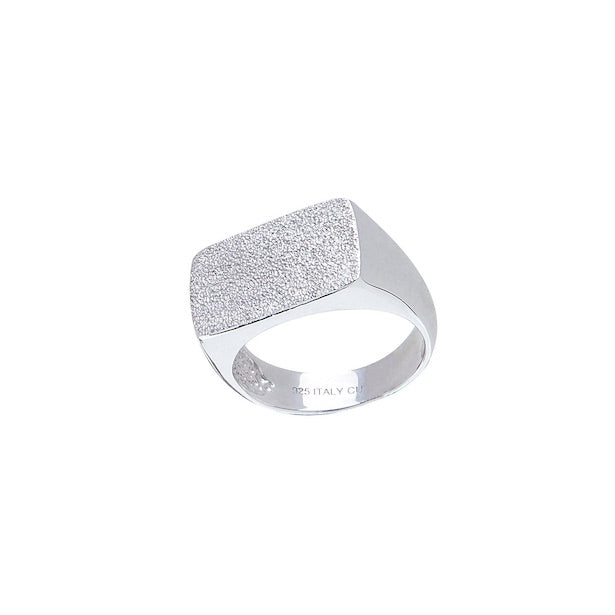 BEAR RING CRUSHED SILVER