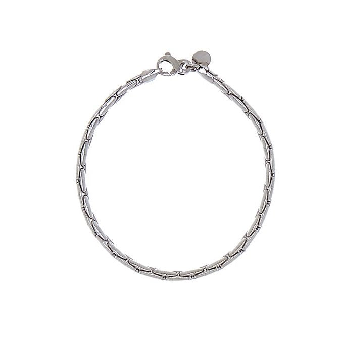 CU JEWELLERY MAN BEAR BRACE PLAIN SILVER