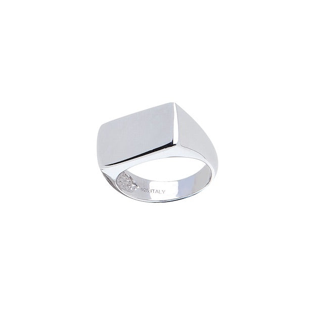 BEAR RING POLISHED SILVER