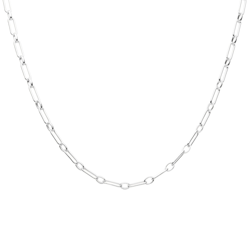 CU JEWELLERY GLOBE CLIP NECKLACEE SILVER SHORT