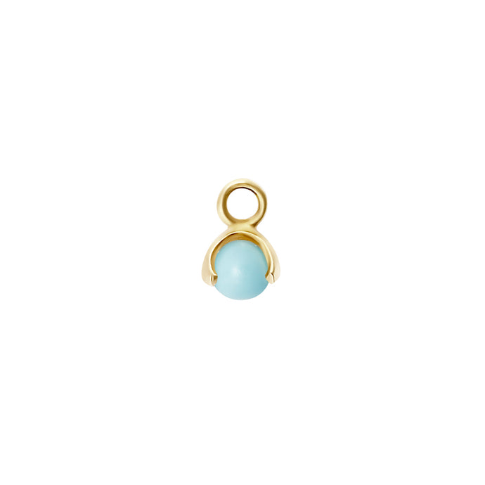 CU JEWELLERY LETTERS STONE 12 TURQUOISE GOLD Art nr: 2227621201 En söt liten berlock som passar till alla CU´s letters kedjor och creoler. Är månadssten för December. 
